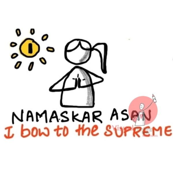 surya namaskar sketch notes