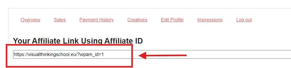 Home page affiliate link